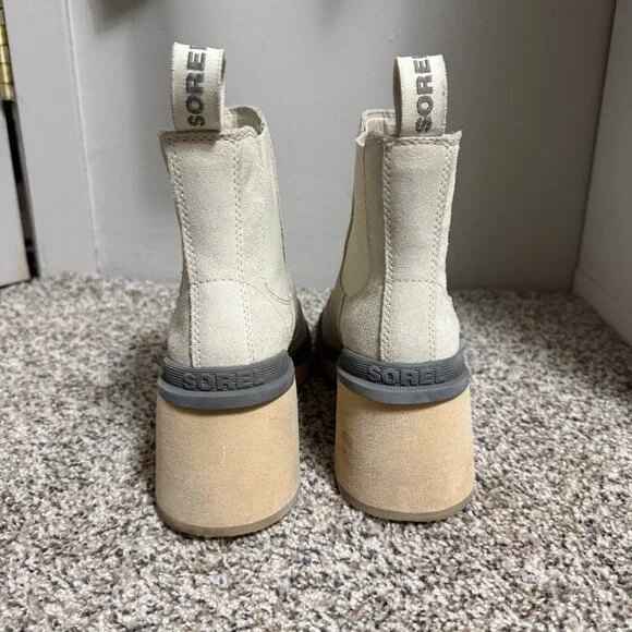 Sorel Hi-Line Heel Chelsea Boot Chalk, Ceramic Women 8.5 - Picture 5 of 12